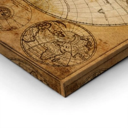 Πινακας σε καμβά OLD WORLD MAP 1746 - Χαρτες Sticky 1