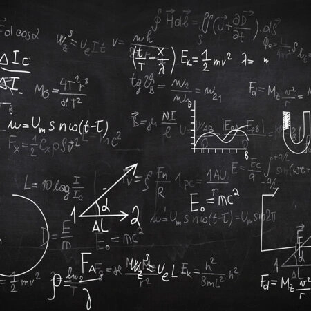Πινακας σε καμβά PHYSICAL FORMULAS CHALKBOARD - Επιστημη και Υγεια Sticky 4