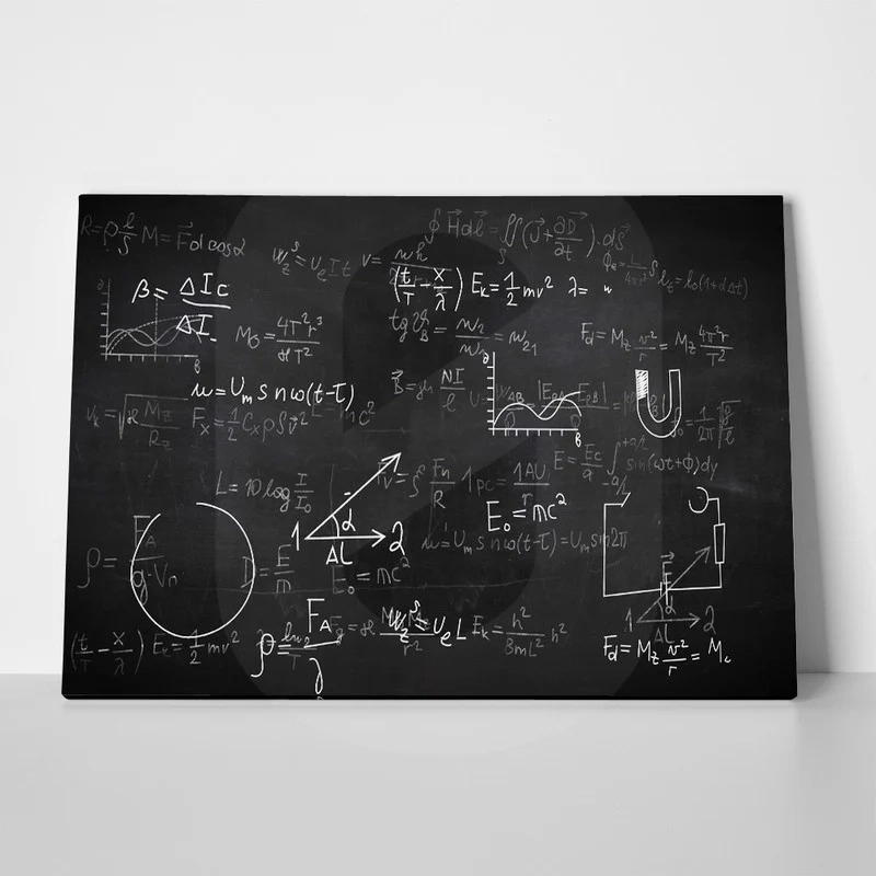 Πινακας σε καμβά PHYSICAL FORMULAS CHALKBOARD