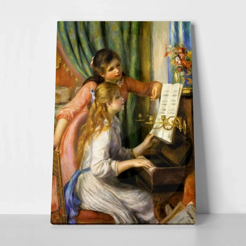 Πινακας σε καμβά RENOIR - YOUNG GIRLS AT THE PIANO