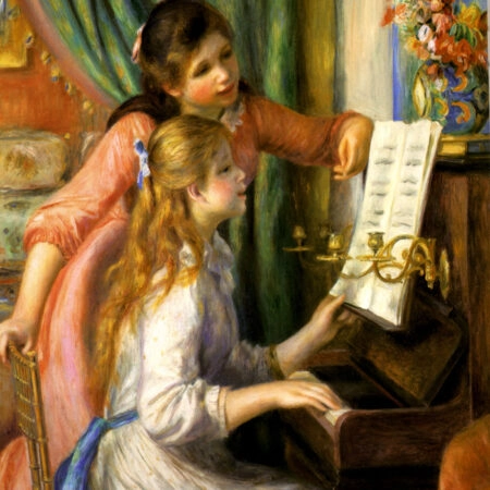 Πινακας σε καμβά RENOIR - YOUNG GIRLS AT THE PIANO - Pierre Auguste Renoir Sticky 6