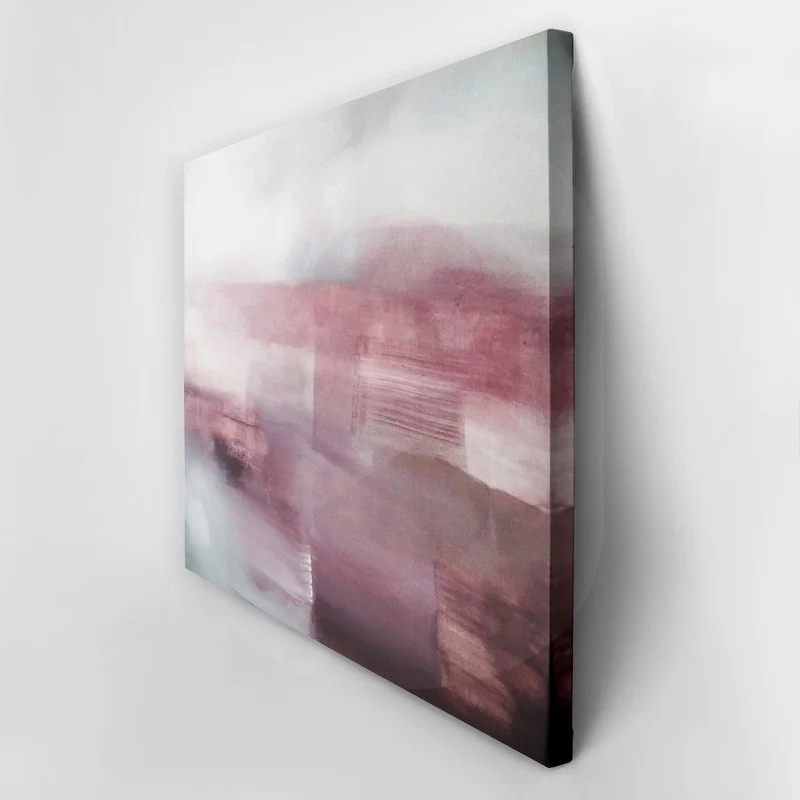 OUTLET Πίνακας σε καμβά PINK – GREY ABSTRACT ART 80x50cm