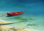 Πινακας σε καμβά RED FISHING BOAT