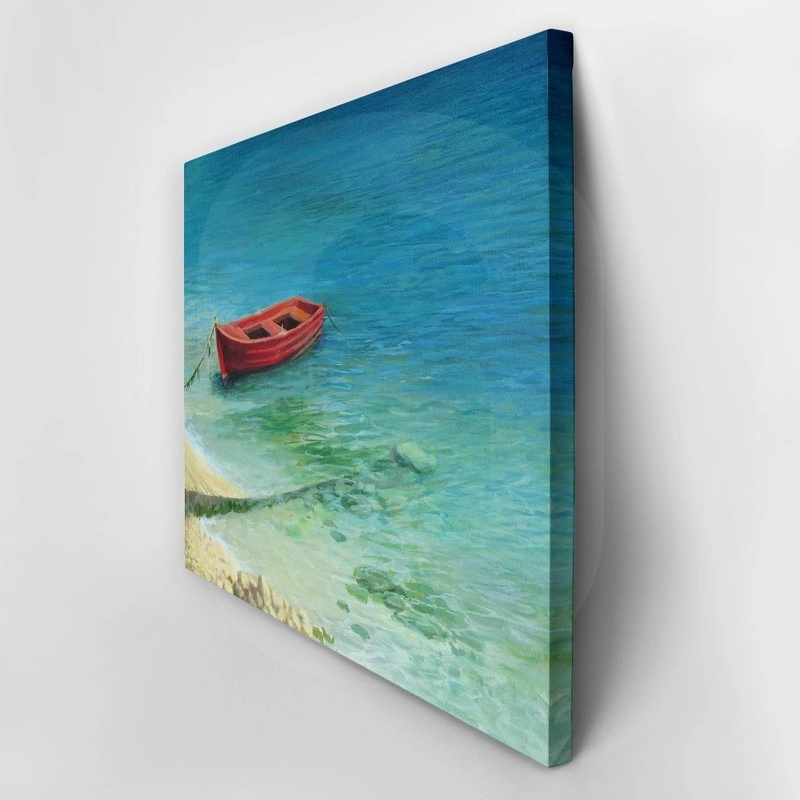 Πινακας σε καμβά RED FISHING BOAT
