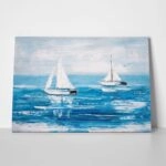 Πινακας σε καμβά SAILBOATS OIL PAINTING