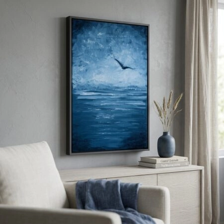 Πινακας σε καμβά SEAGULL OVER SEA
