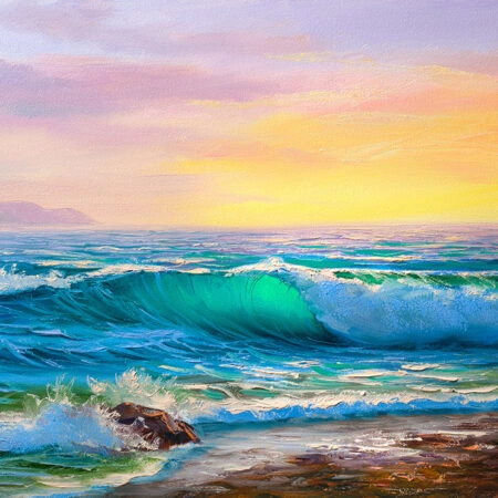 Πινακας σε καμβά SEASCAPE SUNSET - Κυματα Sticky 6