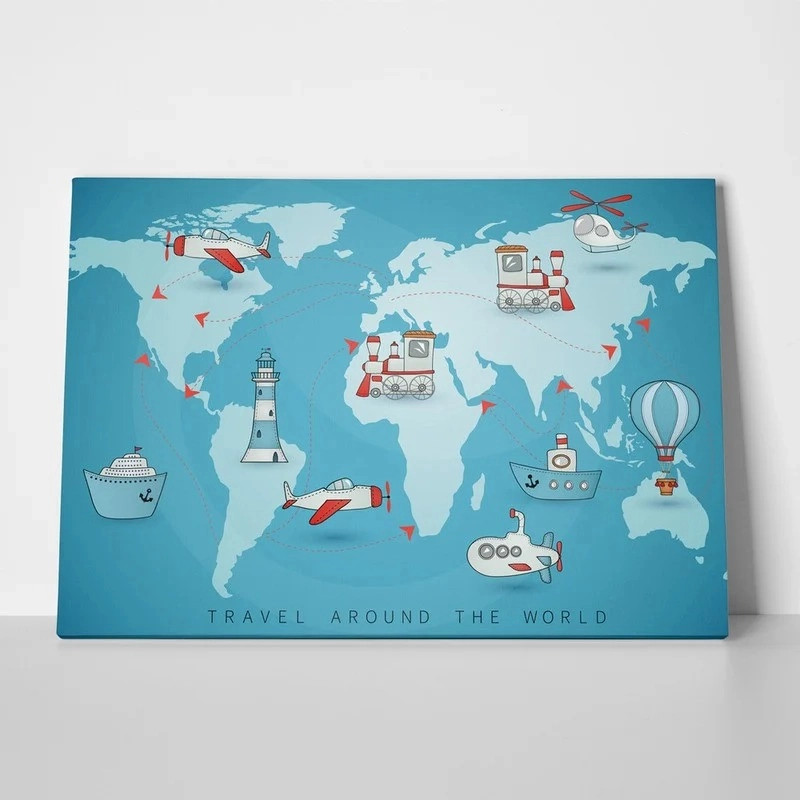 Πινακας σε καμβά TRAVEL THE WORLD
