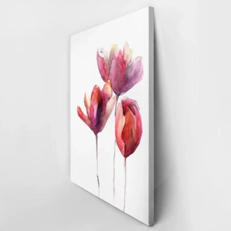 Πινακας σε καμβά TULIPS FLOWERS WATERCOLOR - Τουλιπες Sticky 3