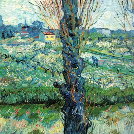 Πινακας σε καμβά VAN GOGH - ORCHARD IN BLOSSOM WITH VIEW OF ARLES - Vincent Van Gogh Sticky 6