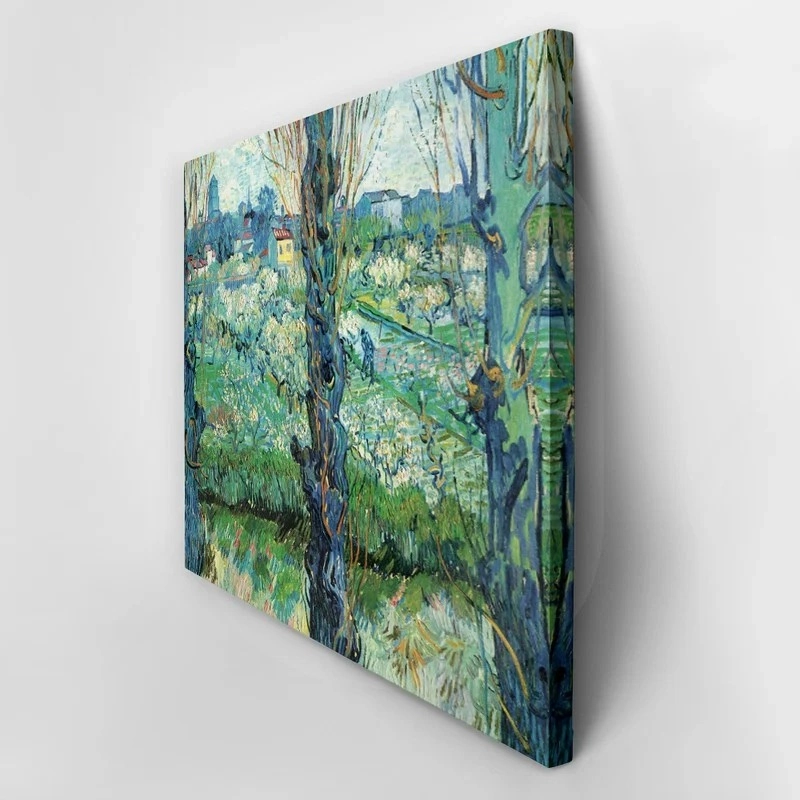 Πινακας σε καμβά VAN GOGH - ORCHARD IN BLOSSOM WITH VIEW OF ARLES