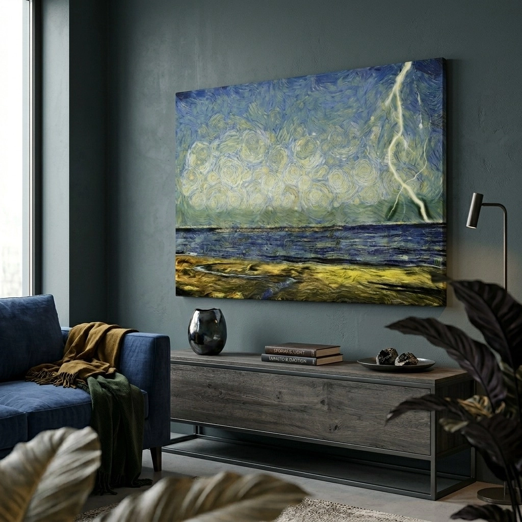 Πινακας σε καμβά VAN GOGH - STYLE LIGHTNING