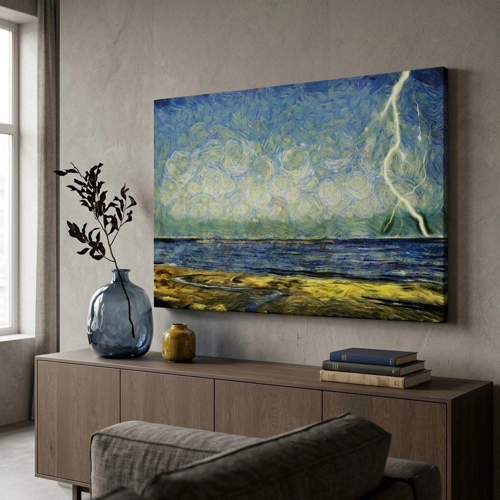 Πινακας σε καμβά VAN GOGH - STYLE LIGHTNING