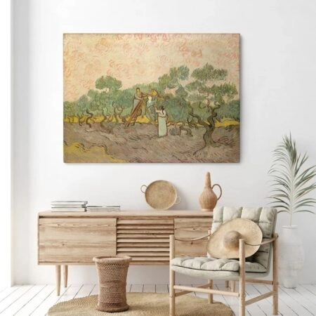 Πινακας σε καμβά VAN GOGH - WOMEN PICKING OLIVES - Vincent Van Gogh Sticky 8