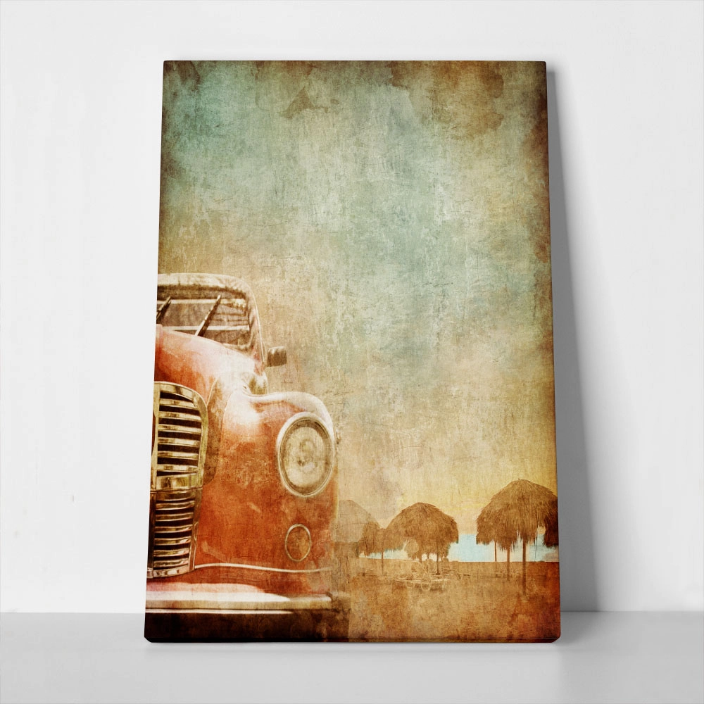 Πινακας σε καμβά VINTAGE CAR 2