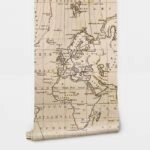Αυτοκόλλητη Ταπετσαρία τοίχου VINTAGE WORLD MAP