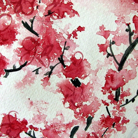 Πινακας σε καμβά WATERCOLOR BLOSSOM - Ανθη Δεντρων Sticky 6