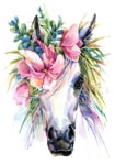 Πινακας σε καμβά WATERCOLOR UNICORN ILLUSTRATION