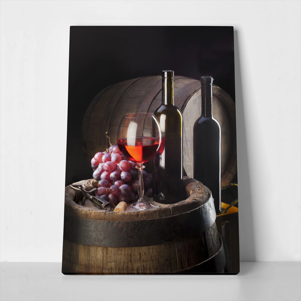 Πινακας σε καμβά WOOD BARREL