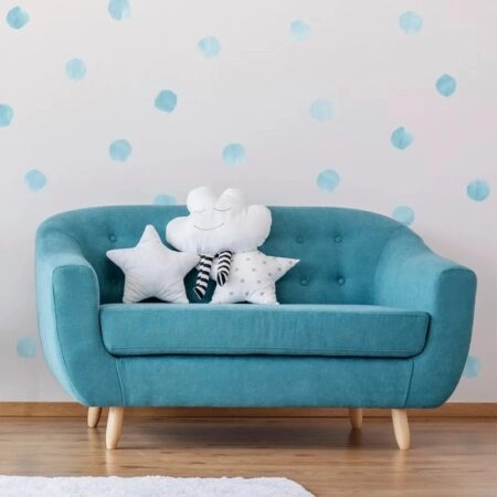 Αυτοκόλλητο τοίχου WATERCOLOR POLKA DOTS - Βρεφικα & Παιδικά Sticky 1