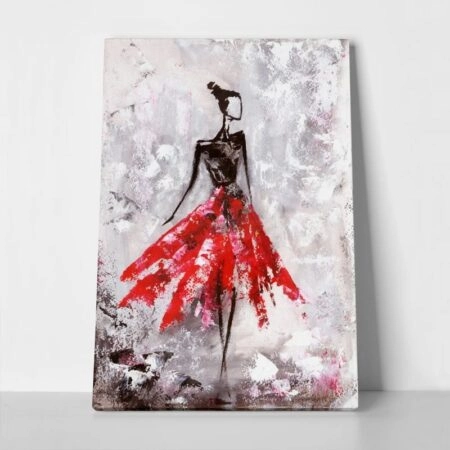Πινακας σε καμβά YOUNG WOMAN IN DRESS - Μοδα και Διασκεδαση