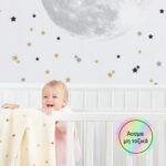Αυτοκολλητο τοιχου CUTE MOON AND STARS