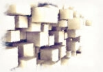 Πινακας σε καμβά ABSTRACT PAINTING CUBES