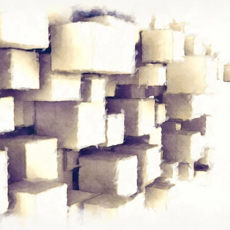 Πινακας σε καμβά ABSTRACT PAINTING CUBES - Αφηρημενα και Abstract Sticky 4
