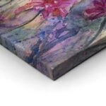 Πινακας σε καμβά ABSTRACT VIOLETS AND HERBS