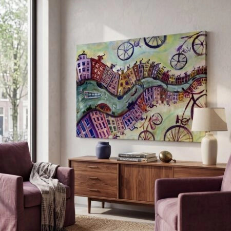 Πινακας σε καμβά AMSTERDAM OIL PAINTING - Αμστερνταμ