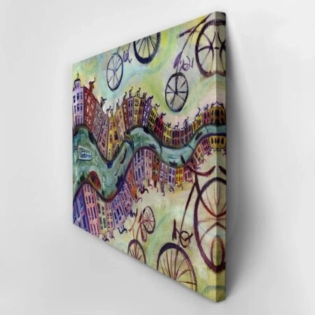 Πινακας σε καμβά AMSTERDAM OIL PAINTING - Αμστερνταμ Sticky 4