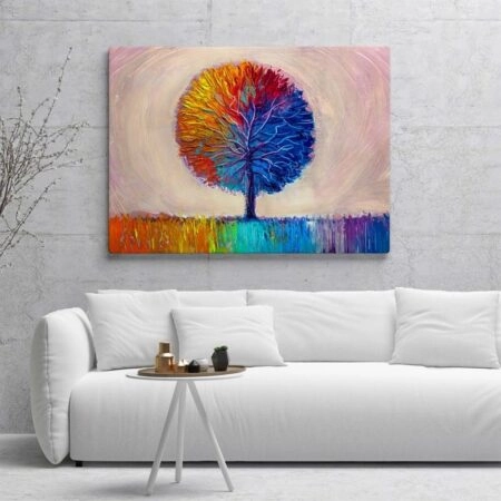 Πινακας σε καμβά ARTISTIC COLORFUL TREE - Εργα Τεχνης