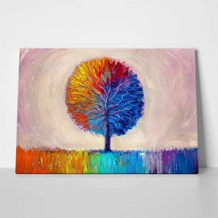 Πινακας σε καμβά ARTISTIC COLORFUL TREE - Εργα Τεχνης Sticky 1