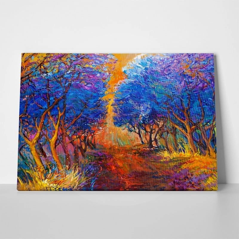 Πινακας σε καμβά AUTUMN FOREST PAINTING