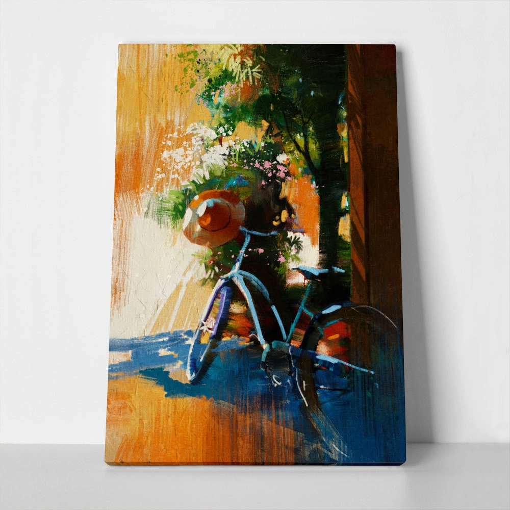 Πινακας σε καμβά BICYCLE AND OLD HAT