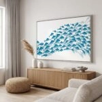 Πινακας σε καμβά BLUE SCHOOL FISH