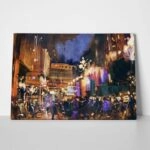 Πινακας σε καμβά COLORFUL NIGHT CITY