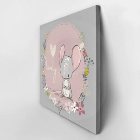 Πίνακας σε καμβά CUTE LITTLE MOUSE - Παιδικοι και set Sticky 2