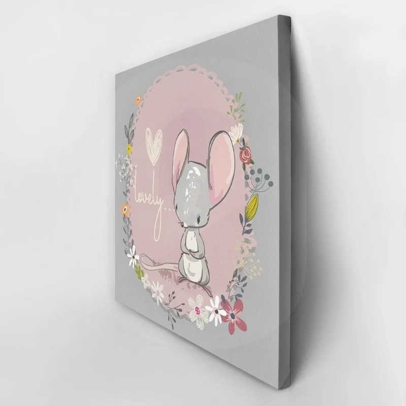 Πίνακας σε καμβά CUTE LITTLE MOUSE