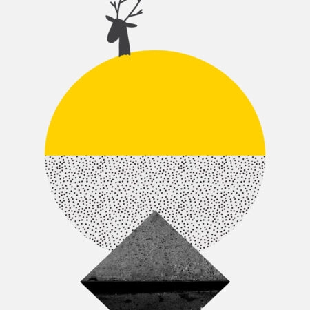 Πινακας σε καμβά DEER GEOMETRIC ART - Εργα Τεχνης Sticky 5