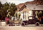 Πινακας σε καμβά DESERT OLD CAR