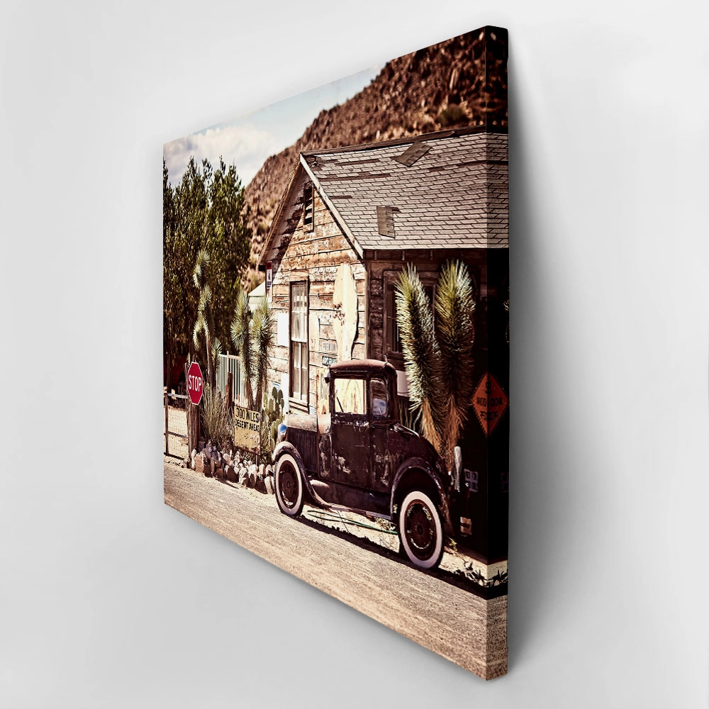 Πινακας σε καμβά DESERT OLD CAR