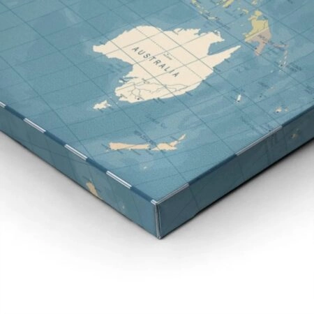 Πινακας σε καμβά DETAILED VINTAGE WORLD MAP - Χαρτες Sticky 1