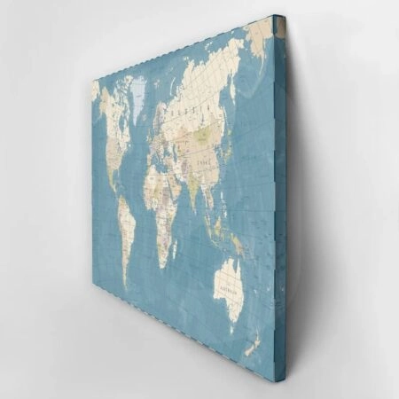 Πινακας σε καμβά DETAILED VINTAGE WORLD MAP - Χαρτες Sticky 2