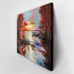 OUTLET Πίνακας σε καμβά GOLDEN AUTUMN FANTASY 120cm x 80cm