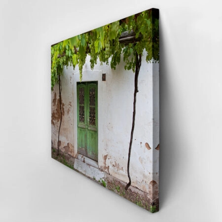 Πινακας σε καμβά GREEN DOOR - Vintage Sticky 2