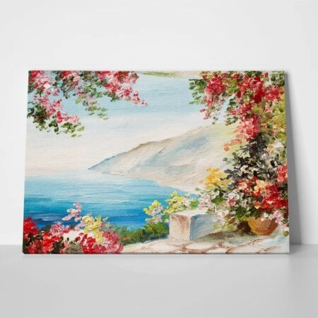 Πινακας σε καμβά HOUSE NEAR SEA 4 - Πινακες σε καμβα Sticky 1