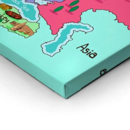 Πινακας σε καμβά ILLUSTRATION EUROPE MAP CARTOON STYLE - Παιδικοι και set Sticky 4
