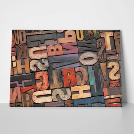 Πινακας σε καμβά LETTERS - Typography