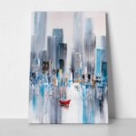 Πινακας σε καμβά MANHATTAN BAY OIL PAINTING